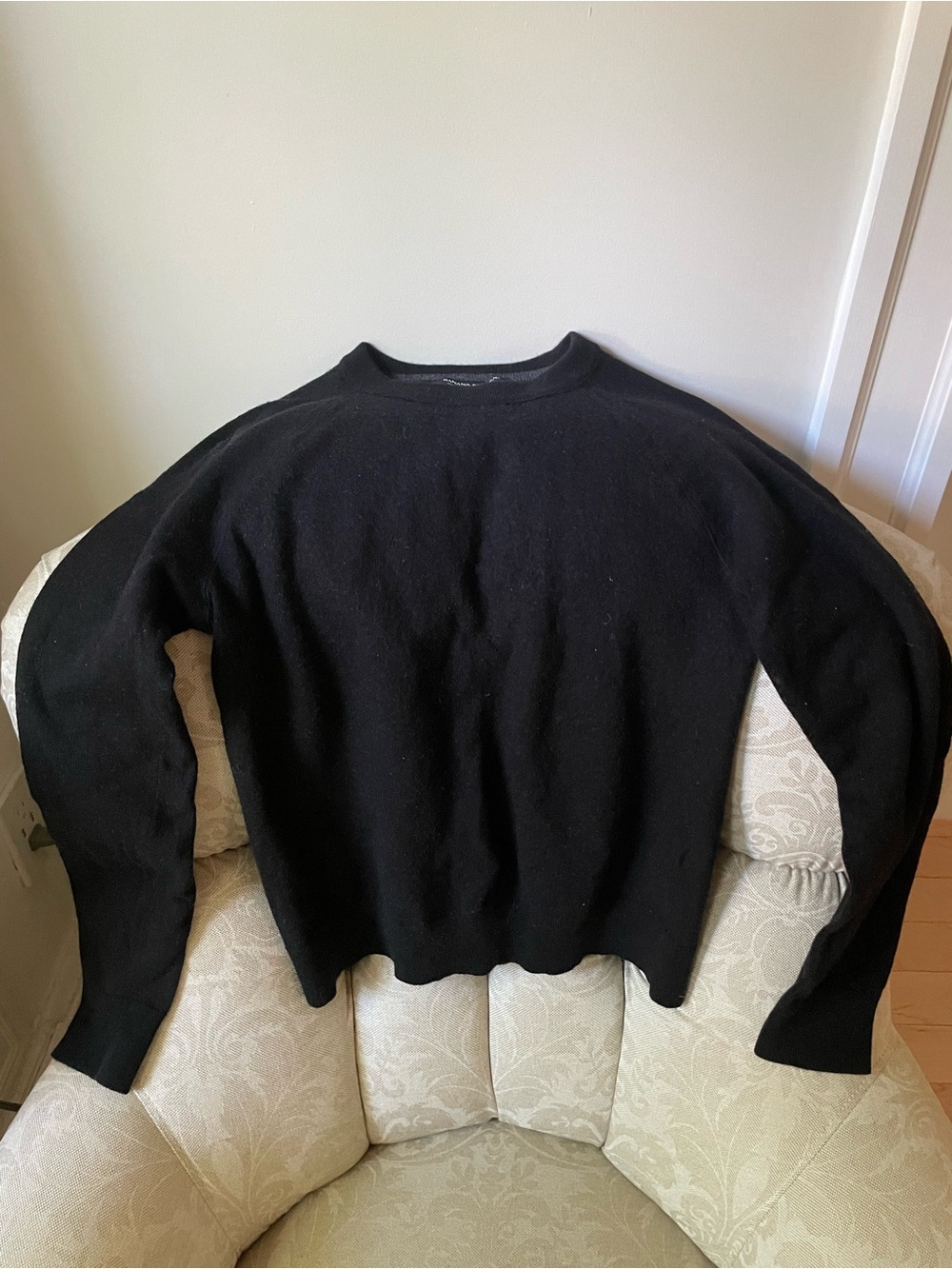 Black Women's Crewneck Sweater - Classic Essential